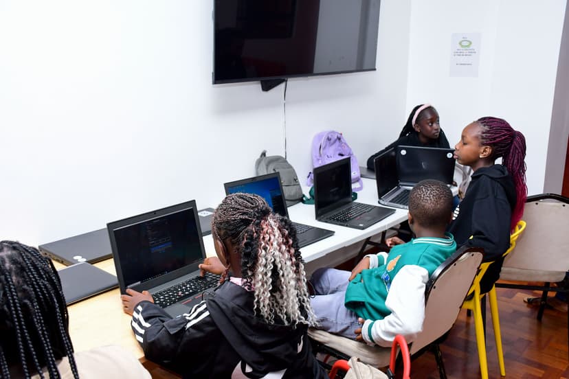 Kids Learning on their computers